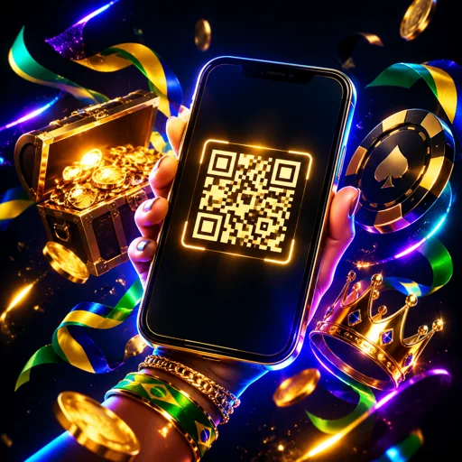 QR code para abrir a plataforma de apostas no celular